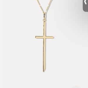 Miranda Frye Elegant Gold Cross Pendant Necklace